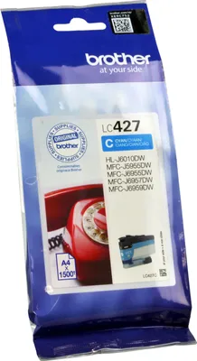 Produktbild von Brother LC427C, Standardertrag, Cyan, Tinte auf Pigmentbasis, 1 Stück(e), 1500 Seiten, Einzelpackung