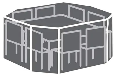 Productafbeelding van Beschermhoes voor tuinset, waterdicht, 220 x 220 x 95 cm
