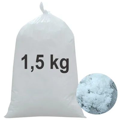 Produktbild von Füllwatte waschbar 1,5kg 75 Liter | Kissenfüllung Polyester Faserbällchen 95°C Kochwäsche, Füllmaterial Kuscheltiere, Stopfwatte, Bastelwatte