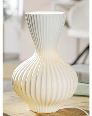 Produktbild von Gilde Tischleuchte, Greta, Porzellan, weiß, VE 1, D. 20 cm Höhe: 29.50 cm Durchmesser: 20.00 cm 57809