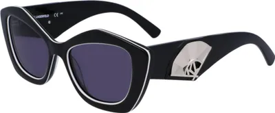 Produktbild von Karl Lagerfeld KL6127S Black white 52/18/140 Damen Sonnenbrillen