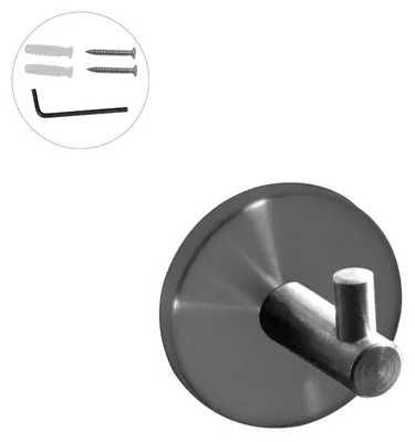 Produktbild von Edelstahl Kleiderhaken Hakenleiste Wandgarderobe Garderobehaken Garderobenleiste 1 / 4 / 6 / 8 Haken Kingpower, Anzahl Haken:1