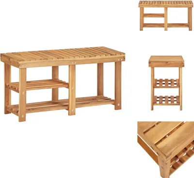 Obrázek produktu pro vidaXL Botník 90 × 32 × 46 cm z masivního dřeva akácie - Botníky a skříně
