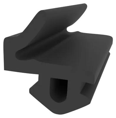 Produktbild von Anschlagdichtung mit Lippe für VEKA, Trocal oder Kömmerling Fenster - Schwarz - 10 cm Muster - Fensterdichtung - Gummidichtung - Dichtungsprofil