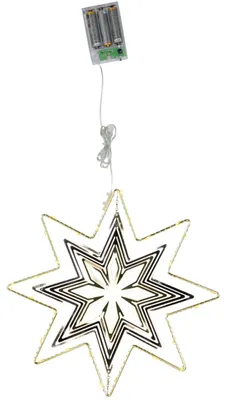 Produktbild von Riffelmacher 3D Dekostern mit LED Beleuchtung Ø ca. 30 cm - 74782 | Gold