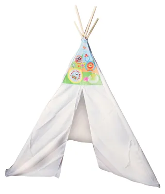 Immagine prodotto di LEAN Toys 9505 Tenda da gioco a forma di teepee per bambini, bianca