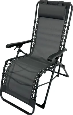 Produktbild von TPFGarden RELAXSESSEL Hochlehner, Gartenstuhl aus Stahl + Polyrattan grau