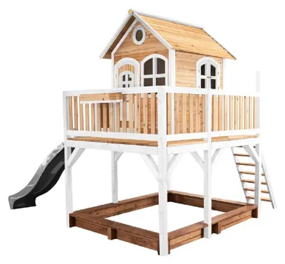 Playhouse Liam 255 x 377 x 291 cm Holz Natur Weiß Grau