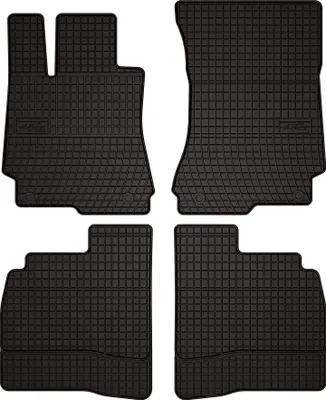 Image de Tapis de sol voiture en caoutchouc pour Mercedes W221 (2005-2013, Classe S Berline) Noir, lot de 4 pièces, fixations