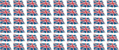 Produktbild von Mini Aufkleber Set - Pack wehend - 20x12mm - selbstklebender Sticker - United Kingdom - Großbritannien - Flagge / Banner / Standarte fürs Auto, Büro, zu Hause und die Schule - 54 Stück