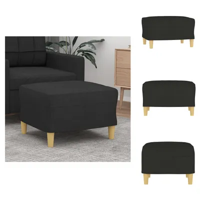Produktbild von vidaXL Fußhocker Schwarz 60x50x41 cm Stoff -  Polsterhocker