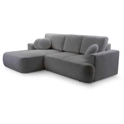 Produktbild von Ecksofa mit Schlaffunktion VENTO, Ottomane Links, L-Form, Farbe: Dunkelgrau (Coral80)
