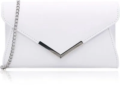Produktbild von Kleine weiße Damen-Suède-Abendtasche