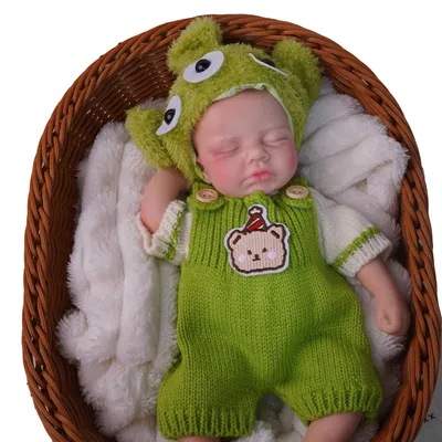 Produktbild von Realistische Babypuppe, 100% Silikon, nahtloses Design, elfenbeinweißer Junge, S-b