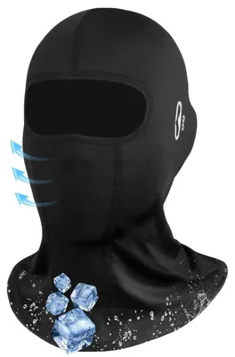 Produktbild von Sturmhaube Herren Damen UV-Schutz Kühlung Balaclava Dünn Atmungsaktiv mit Brillenlöchern für Radfahren Outdoor Sports
