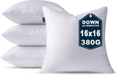 Immagine prodotto di Imbottitura per cuscini, 40 x 40 cm, set da 4, colore bianco, per divano
