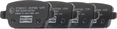 Produktbild von CHAMPION 573263CH Bremsbeläge Satz Hinten Bremsklötze für FORD MONDEO IV Turnier (BA7) Focus II Schrägheck (DA, HCP, DP) S-MAX (WA6) GALAXY (WA6)