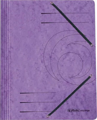 Produktbild von Einschlagmappe mit Gummizug Karton violett Packung mit 25 Stück