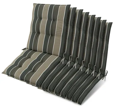 Immagine prodotto di Beautissu, set da 8 cuscini Sun-NL Niederlehner, 105x50x8 cm, a righe verdi
