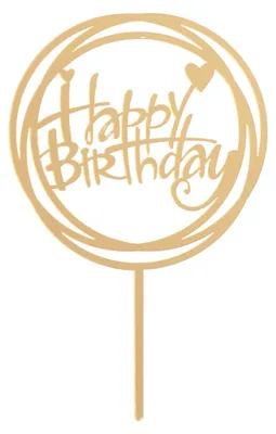 Produktbild von Cake Topper Torten Deko Happy Birthday | Dekora, 15 cm, bunt, Modell-Nr. 12345