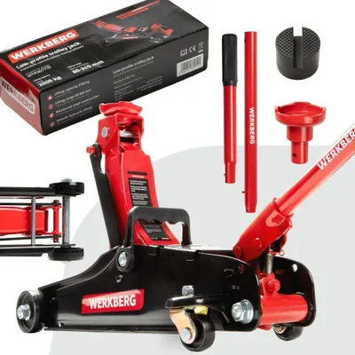 Produktbild von Hydraulischer Rangierwagenheber 2,5 t 80–360 mm Low Profile | WERKBERG