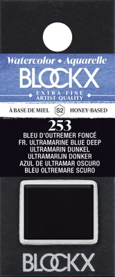 Produktbild von Blockx 3x Aquarellfarbe, 1/2 Näpfchen 1,5ml Ultramarinblau dunkel 41253BXC