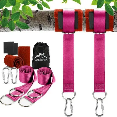 Produktbild von Hängematte-Beistell-Kit mit 2 Sicherheitsschutzgittern und 2 Luxus-Sicherheitsklammern (rot)