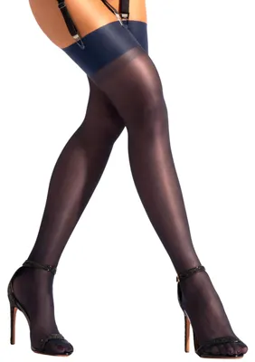 Immagine prodotto di Calze velate sofsy 15 DEN, modello femminile, sexy. Calze in nylon resistenti con rinforzo