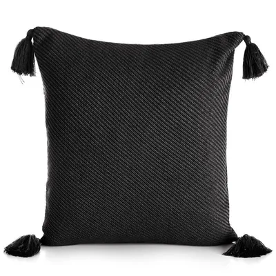 Immagine prodotto di Copricuscino Eurofirany con nappe nero 45 cm x 45 cm