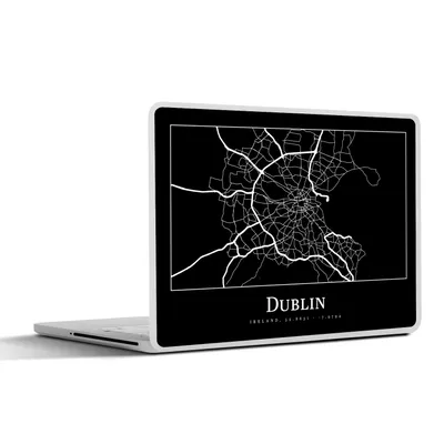 Produktbild von MuchoWow® Laptop Aufkleber Sticker Cover Stadtplan - Dublin - Karte 25x18 cm - Laptop-Deko