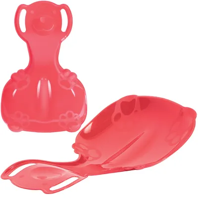 Obrázok produktu pre Klzák Tanier Na Sneh, Bob Na Sneh Pre Deti, Snehová Šmýkačka, Plastové, Rukoväť, Coral