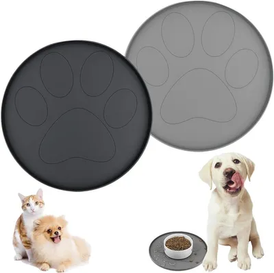 Wasserdichte Silikon-Futtermatte für Hunde und Katzen - Rutschfeste Tierfuttermatte, Geeignet für Hunde, Katzen und