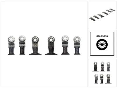 Immagine prodotto di FEIN Best of E-Cut Starlock WOOD & METAL Set di lame da 6 pezzi ( 35222967010 ) per metallo e legno