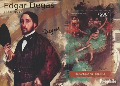 Produktbild von Briefmarken Burundi 2012 Mi Block 204 (kompl. Ausgabe) postfrisch Gemälde von Edgar Degas (1834-1917)