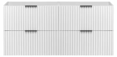 Zdjęcie produktu dla Szafka Łazienkowa Wisząca Pod Umywalkę 120X46 Cm Flisan Biała Fronty Mdf