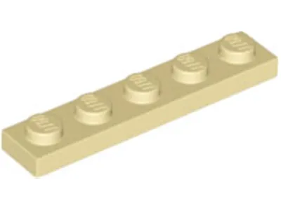 Image de Lego® 1x5 panneau 78329 - 1 pièce Beige