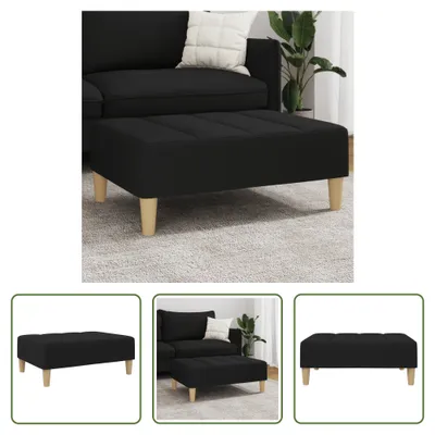 Produktbild von The Living Store Fußhocker Schwarz 77x55x31 cm Stoff