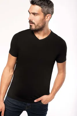 Produktbild von Kariban Kurzarm-T-Shirt mit V-Ausschnitt
