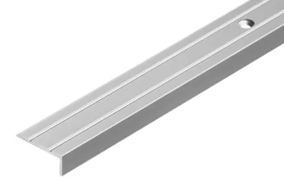 Zdjęcie produktu dla Profil schodowy aluminiowy wąski 25x10mm Cezar Srebrny Mat 1m
