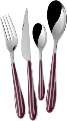 Produktbild von 24-teiliges Zebra-Modellset, farbiges Besteck von CasaBugatti