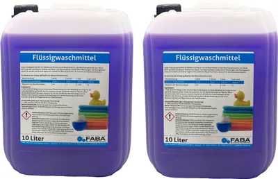 Produktbild von Flüssigwaschmittel Konzentrat Universal Color lila 2x10 Liter inkl. Ausgießhilfe.