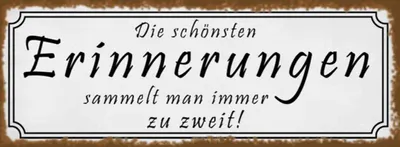 Produktbild von vianmo Holzschild 10x27 cm schönste Erinerungen zu zweit Dekoration