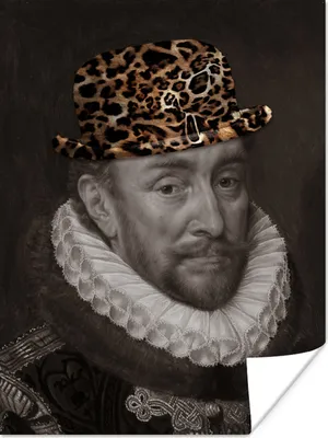 Produktbild von MuchoWow® Poster Wilhelm von Oranien - Kunst - Pantherdruck 120x160 cm - Wandbilder