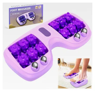 Produktbild von Fußmassageroller, tragbares Fußmassagegerät mit zwei Druckpunkten für Plantarfasziitis-Linderung und Entspannung