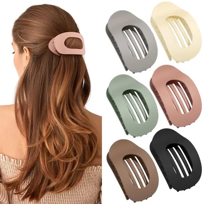 Image de Tumurup Ensemble de pinces à cheveux Femme 6 couleurs Grandes pinces à cheveux françaises mates
