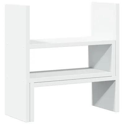 Image de vidaXL Organiseur de bureau Réglable Blanc 40x17x41 cm