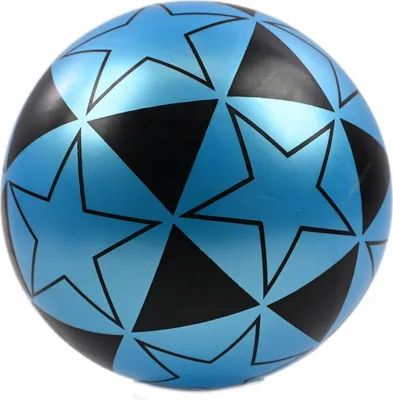 Produktbild von Sternen-Motiv Gummiball 23cm - Bunter Spielball für Strand & Schule - Robuster Ball für Kinder