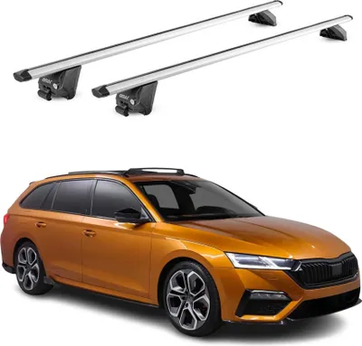 Obrázok produktu pre Strešný nosič pre Škoda Octavia mk4 Kombi 2020-2025 100 kg hliník strieborný 2 diely ABE
