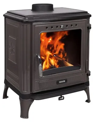 Produktbild von 365® Kaminofen Ferrox 55 grau emailliert 7 kW Gusseisen A+