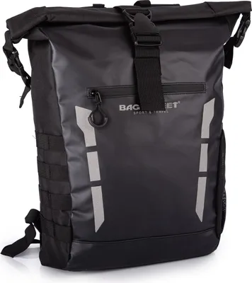 Produktbild von Bag Street Outdoor Rucksack wasserdicht Rolltop Trekking Sport Groß Schwarz Grau